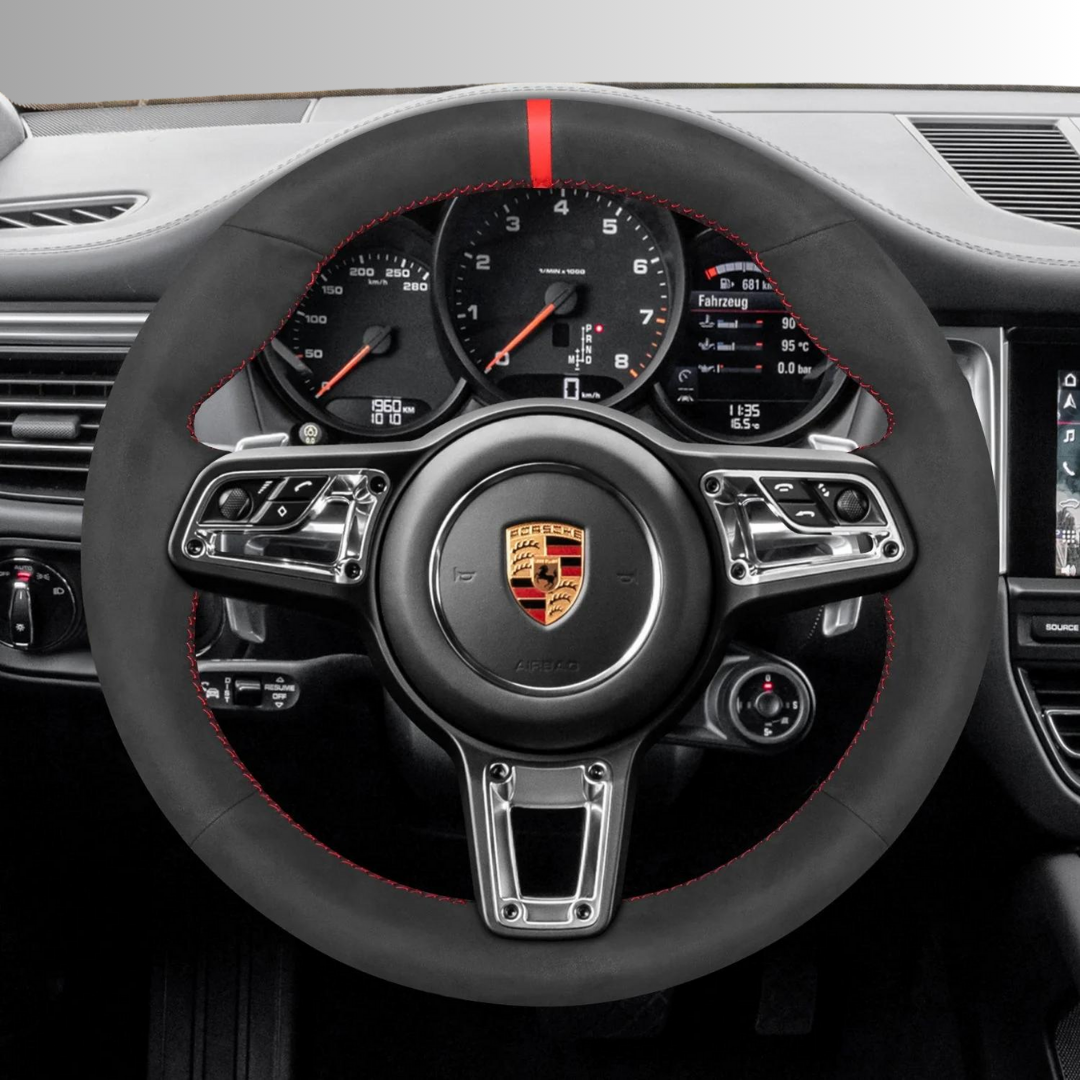 Steering Wheel Cover wrap for Porsche 911 718 Boxster Cayman 718 Spyder 918 Spyder Cayenne Macan Panamera