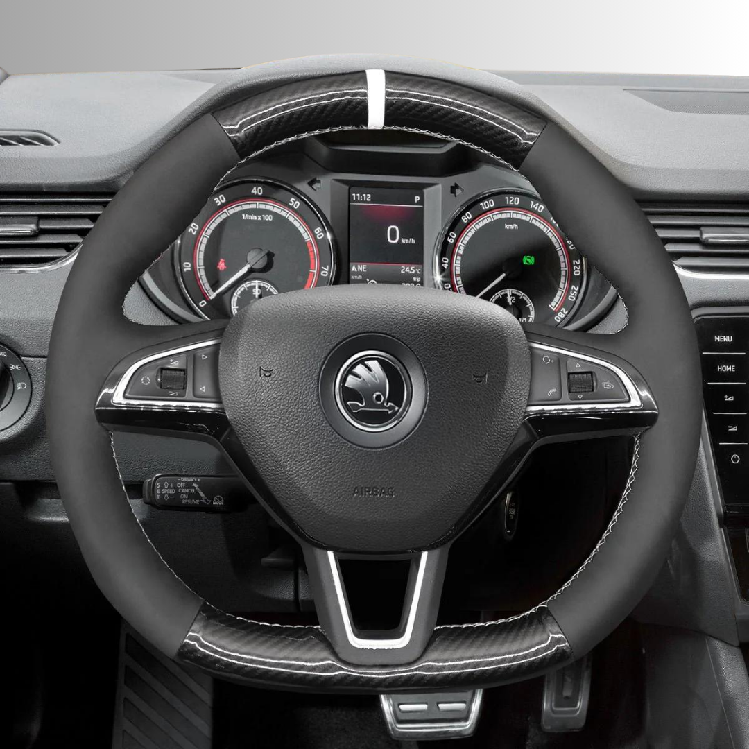 Steering Wheel Cover wrap for Skoda Octavia Fabia Kodiaq Citigo Superb Scala