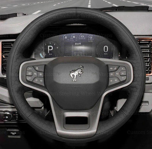 Steering-wheel-wrap-cover-alcantara-mesh-custom-perfect-fit-black-leather