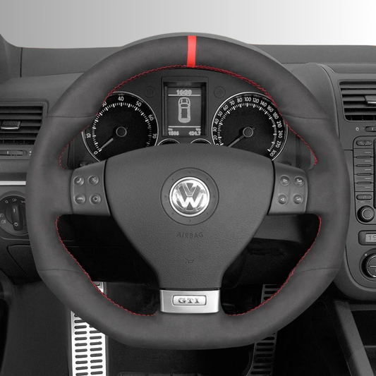 Steering Wheel Cover wrap for Volkswagen Golf GTI 5 (V) / Golf R32 Scirocco / Passat Variant (R-Line) / Tiguan (R-Line)