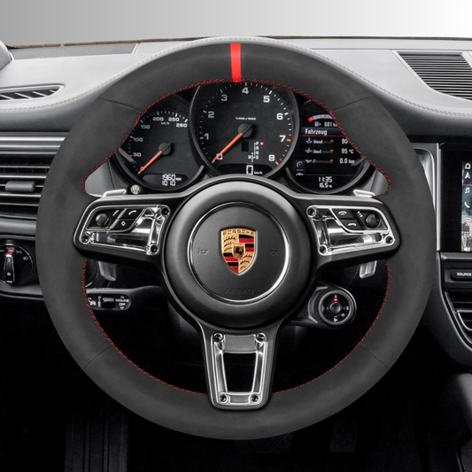 Steering Wheel Cover wrap for Porsche 911 718 Boxster Cayman 718 Spyder 918 Spyder Cayenne Macan Panamera