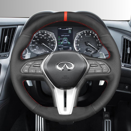 Steering Wheel Cover wrap for Infiniti Q50 2018-2019 / Q60 2016-2018 / QX50 2018-2019