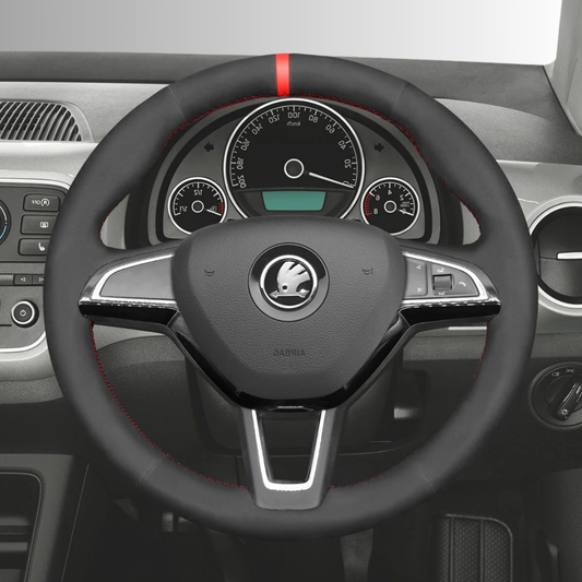 Steering Wheel Cover wrap for Skoda Citigo Fabia Karoq Roomster Octavia Superb Yeti Kodiaq Scala