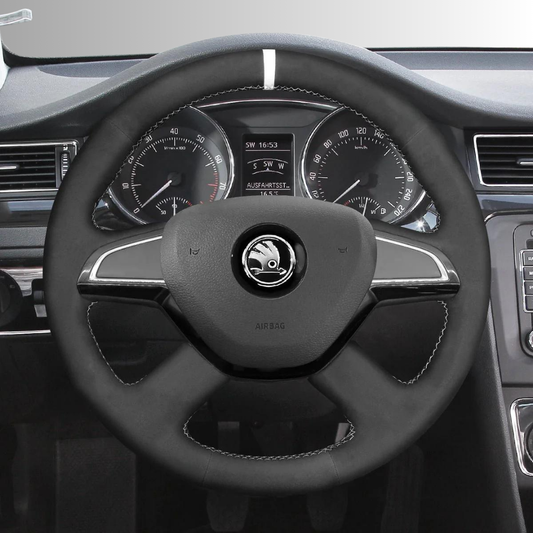 Steering Wheel Cover wrap for Skoda Citigo Fabia Superb Roomster Rapid Octavia
