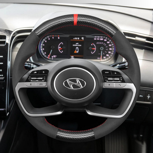 Steering Wheel Cover wrap for Hyundai Tucson / Tucson IV/ i20 III / Bayon/ i30 Sedan (draft/Elite)