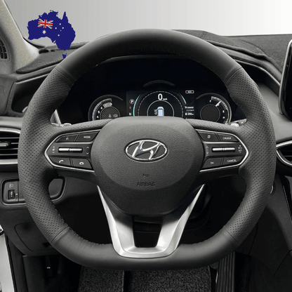 Steering Wheel Cover wrap for Hyundai Santa Fe (IV) 2018-2023 / Palisade 2020-2022