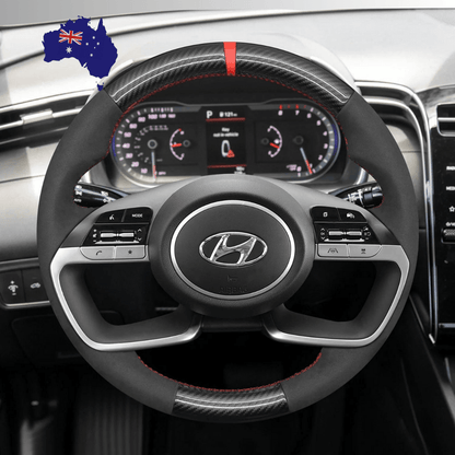 Steering Wheel Cover wrap for Hyundai Tucson / Tucson IV/ i20 III / Bayon/ i30 Sedan (Active/Elite)