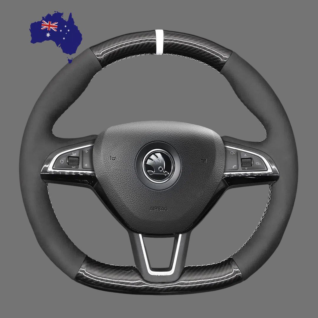 Steering-Wheel-Cover-for-Skoda-Octavia-Superb-Fabia-Kodiaq-Citigo-Scala-rs-statio-wagon-2015-2019