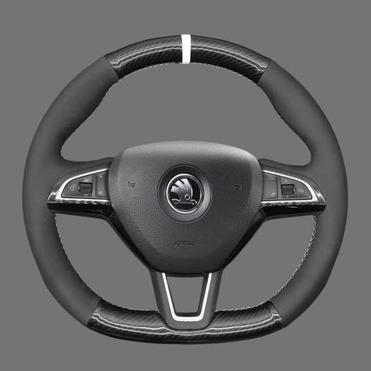 Steering-Wheel-Cover-for-Skoda-Octavia-Superb-Fabia-Kodiaq-Citigo-Scala-rs-statio-wagon-2015-2019