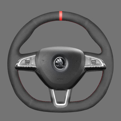 Steering-Wheel-Cover-for-Skoda-Octavia-Superb-Fabia-Kodiaq-Citigo-Scala-rs-statio-wagon-2015-2019