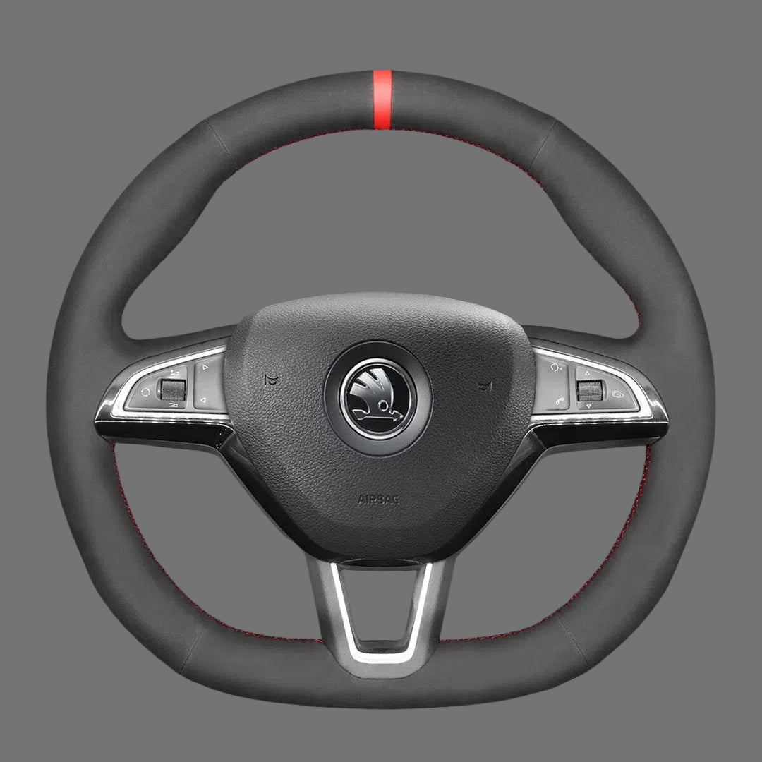 Steering-Wheel-Cover-for-Skoda-Octavia-Superb-Fabia-Kodiaq-Citigo-Scala-rs-statio-wagon-2015-2019