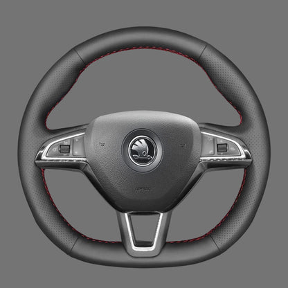 Steering-Wheel-Cover-for-Skoda-Octavia-Superb-Fabia-Kodiaq-Citigo-Scala-rs-statio-wagon-2015-2019