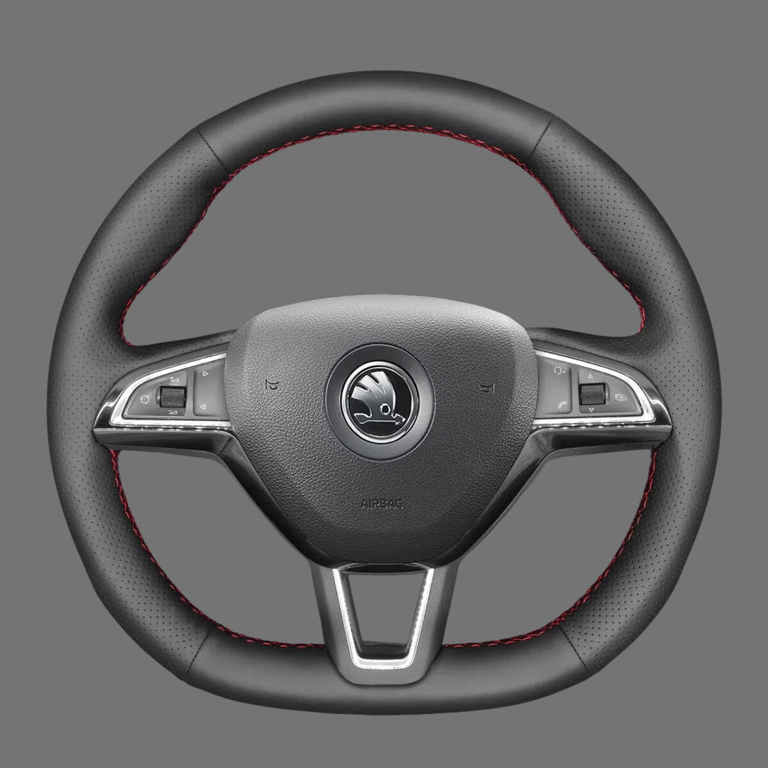 Steering-Wheel-Cover-for-Skoda-Octavia-Superb-Fabia-Kodiaq-Citigo-Scala-rs-statio-wagon-2015-2019