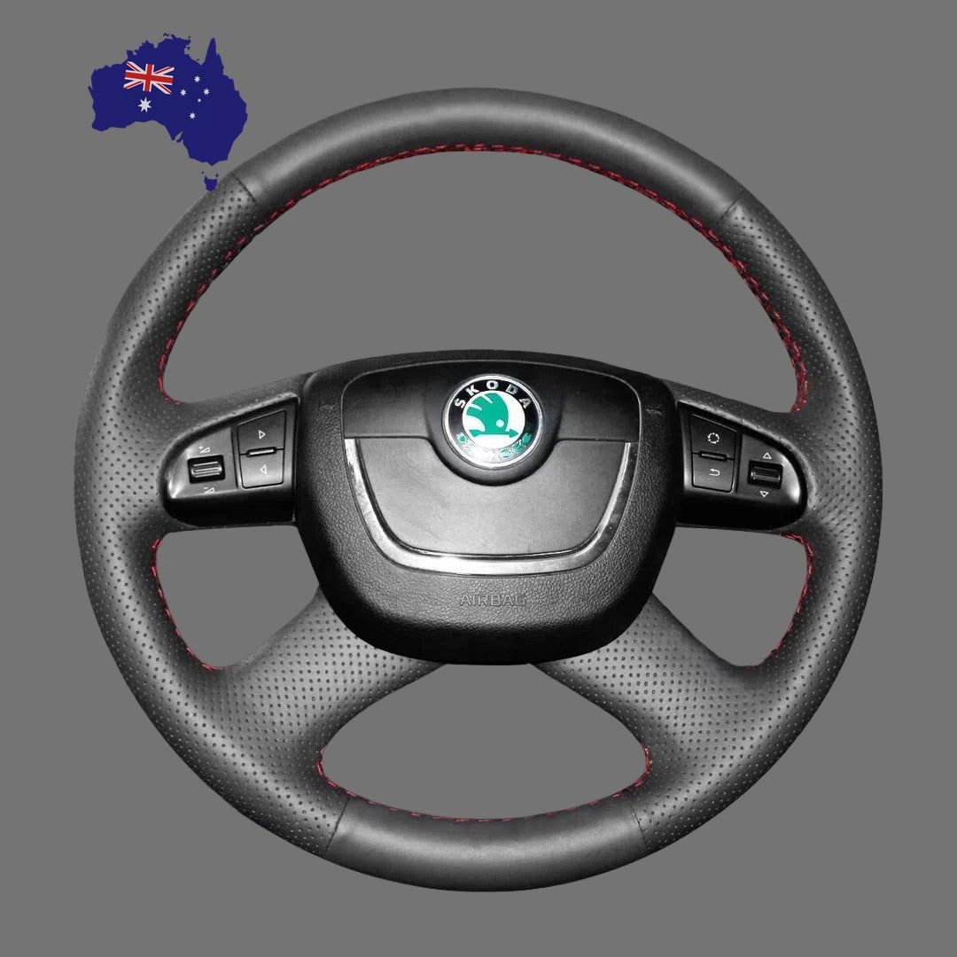 Steering-Wheel-Cover-for-Skoda-Octavia-Roomster-Superb-Fabia-Yeti-2008-2013