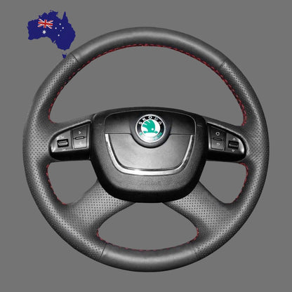 Steering-Wheel-Cover-for-Skoda-Octavia-Roomster-Superb-Fabia-Yeti-2008-2013