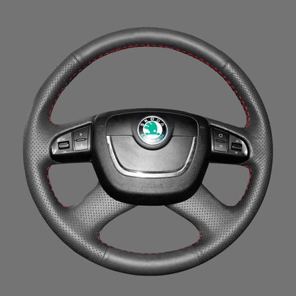 Steering-Wheel-Cover-for-Skoda-Octavia-Roomster-Superb-Fabia-Yeti-2008-2013