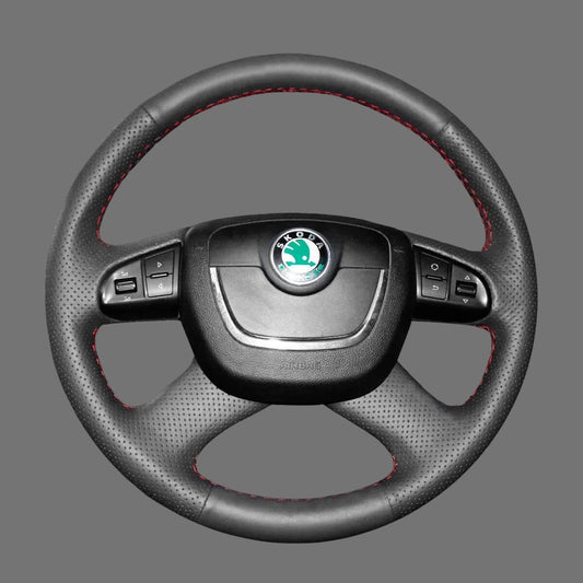Steering-Wheel-Cover-for-Skoda-Octavia-Roomster-Superb-Fabia-Yeti-2008-2013