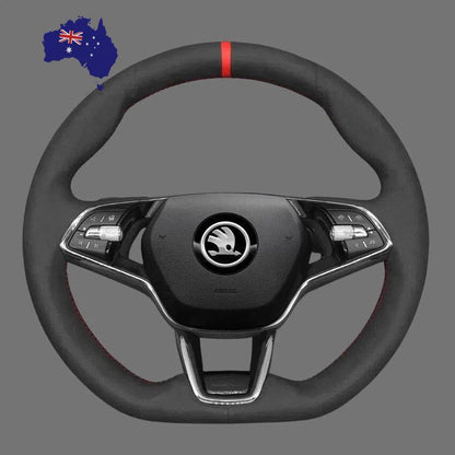 Steering-Wheel-Cover-For-Skoda-Fabia-Kamiq-Scala-Octavia-VRS-RS-Combi-2022-2023