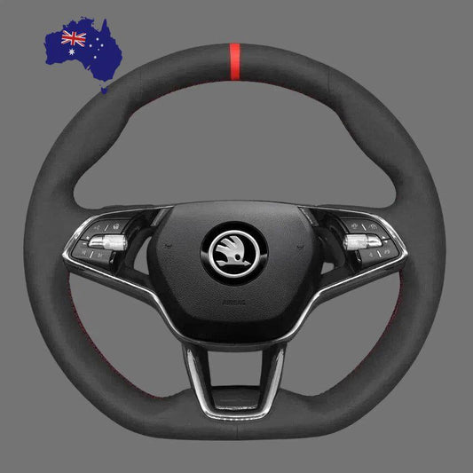 Steering-Wheel-Cover-For-Skoda-Fabia-Kamiq-Scala-Octavia-VRS-RS-Combi-2022-2023