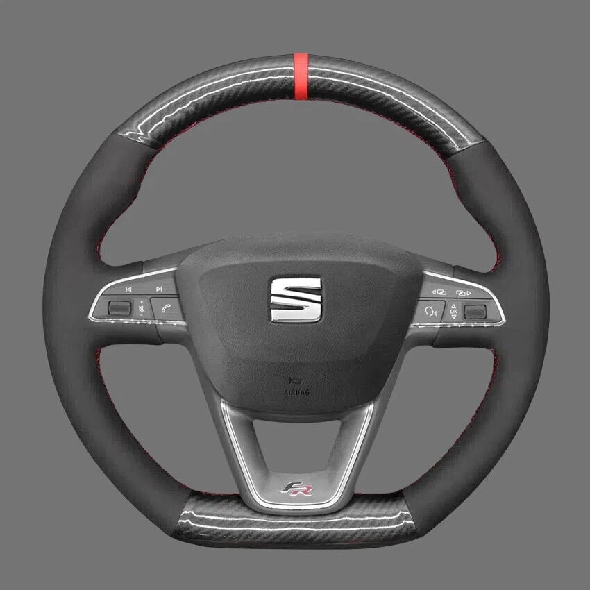 Steering-Wheel-Cover-for-Seat-Leon-FR-CUPRA-Ibiza-Alhambra-Line-Arona-Ateca-Toledo-2014-2020