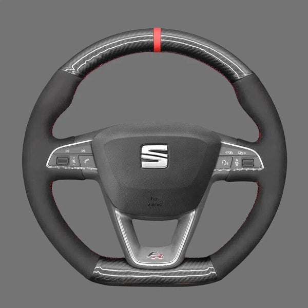 Steering-Wheel-Cover-for-Seat-Leon-FR-CUPRA-Ibiza-Alhambra-Line-Arona-Ateca-Toledo-2014-2020