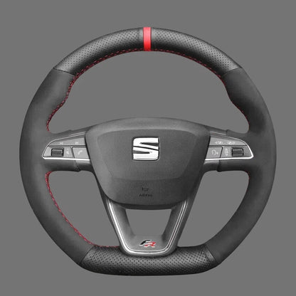 Steering-Wheel-Cover-for-Seat-Leon-FR-CUPRA-Ibiza-Alhambra-Line-Arona-Ateca-Toledo-2014-2020