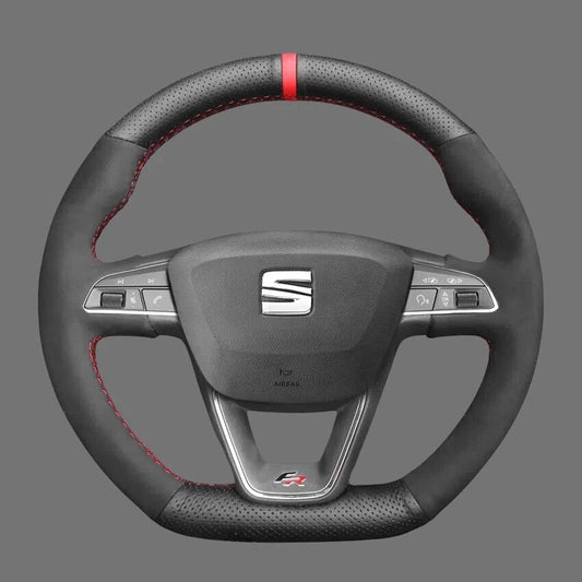 Steering-Wheel-Cover-for-Seat-Leon-FR-CUPRA-Ibiza-Alhambra-Line-Arona-Ateca-Toledo-2014-2020