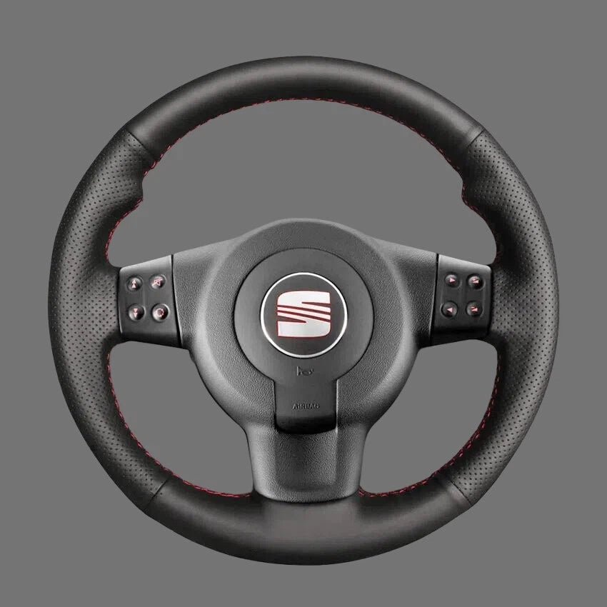 Steering-Wheel-Cover-for-Seat-Leon-FR-Cupra-MK2-1P-Ibiza-FR-6L-Multifunction-2005-2009