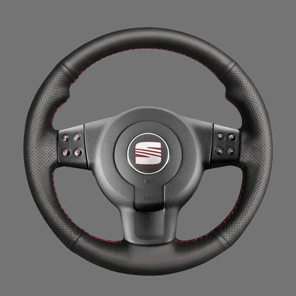 Steering-Wheel-Cover-for-Seat-Leon-FR-Cupra-MK2-1P-Ibiza-FR-6L-Multifunction-2005-2009
