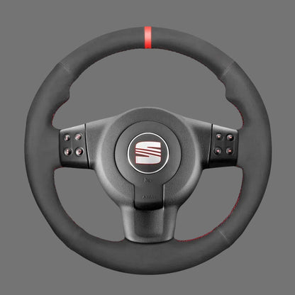 Steering-Wheel-Cover-for-Seat-Leon-FR-Cupra-MK2-1P-Ibiza-FR-6L-Multifunction-2005-2009