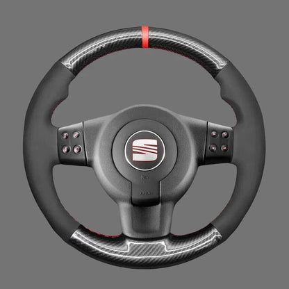Steering-Wheel-Cover-for-Seat-Leon-FR-Cupra-MK2-1P-Ibiza-FR-6L-Multifunction-2005-2009