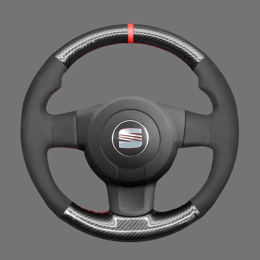 Steering-Wheel-Cover-for-Seat-Leon-FR-Cupra-MK2-1P-Ibiza-FR-6L-2005-2009