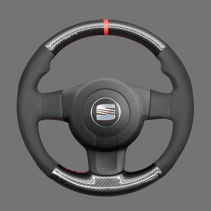 Steering-Wheel-Cover-for-Seat-Leon-FR-Cupra-MK2-1P-Ibiza-FR-6L-2005-2009
