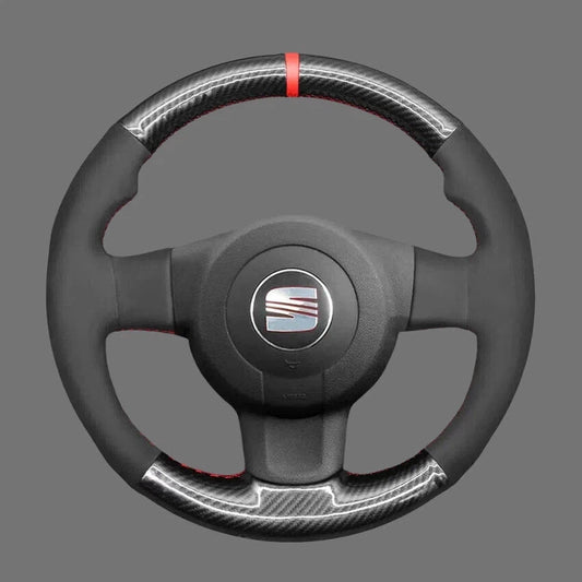 Steering-Wheel-Cover-for-Seat-Leon-FR-Cupra-MK2-1P-Ibiza-FR-6L-2005-2009