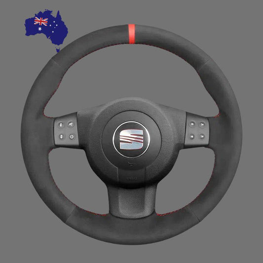Steering-Wheel-Cover-for-Seat-Leon-MK2-1P-Ibiza-6L-Altea-XL-Toledo-2004-2009